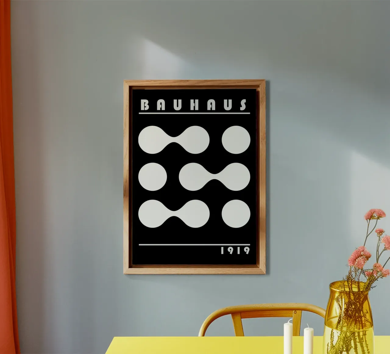Bauhaus 1919 Forme geometriche Bianco Nero Stampa alluminio dibond da NorwesClub