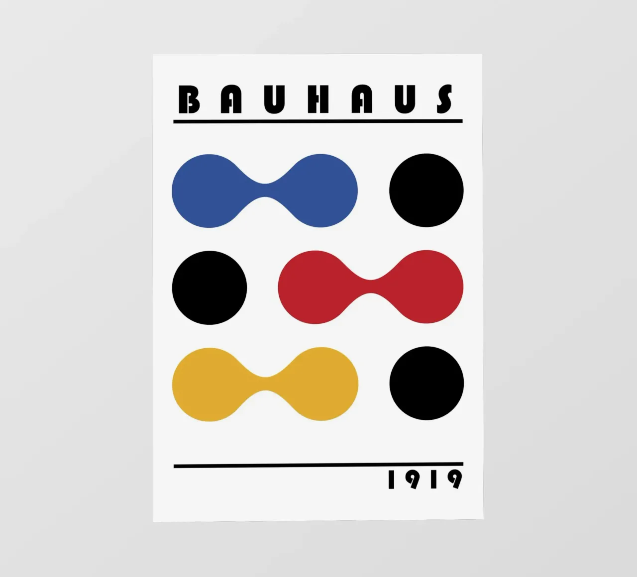 Bauhaus 1919 Forme geometriche Stampa a colori telo in pvc da NorwesClub