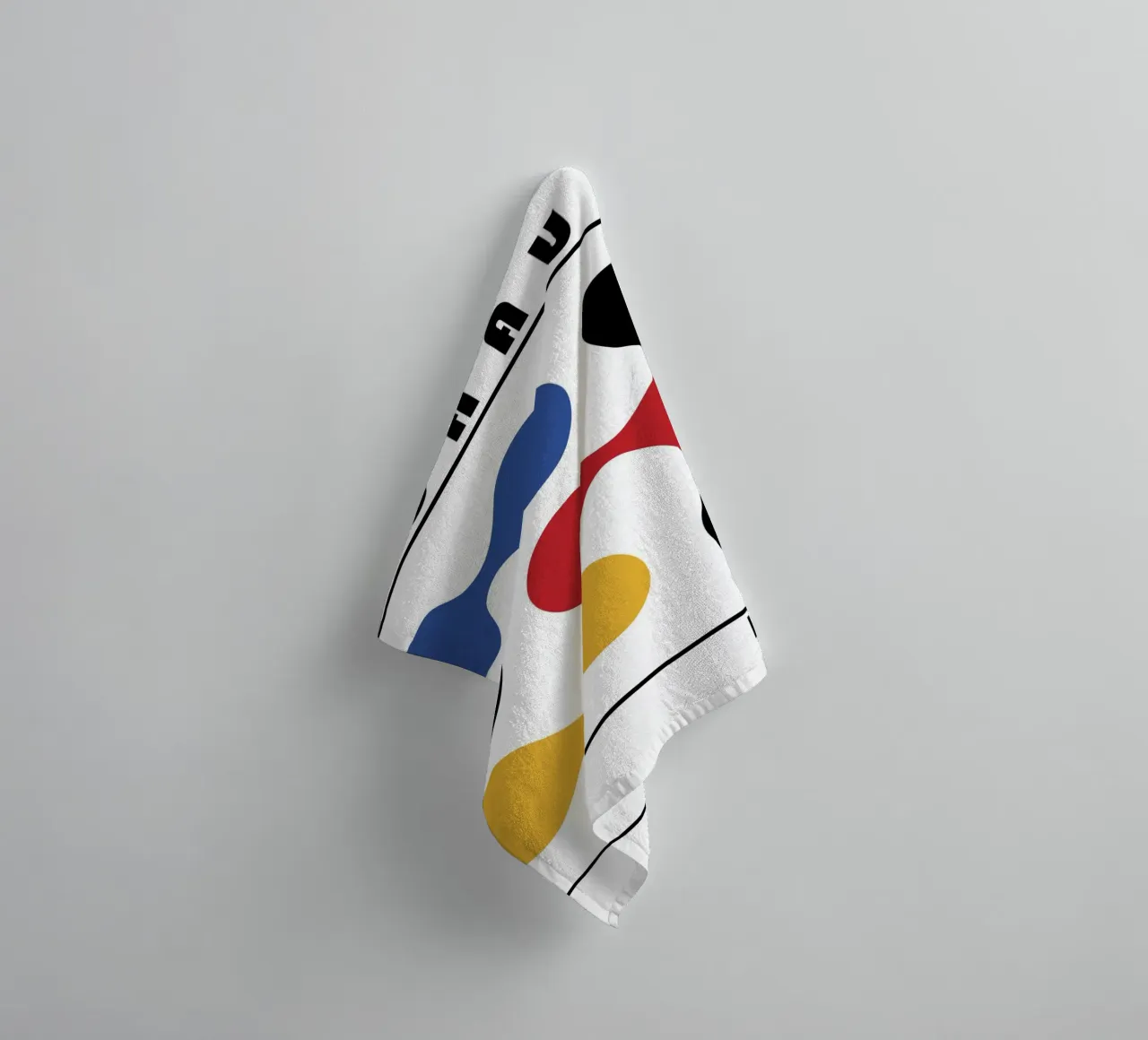 Bauhaus 1919 Forme geometriche Stampa a colori asciugamano da bagno da NorwesClub