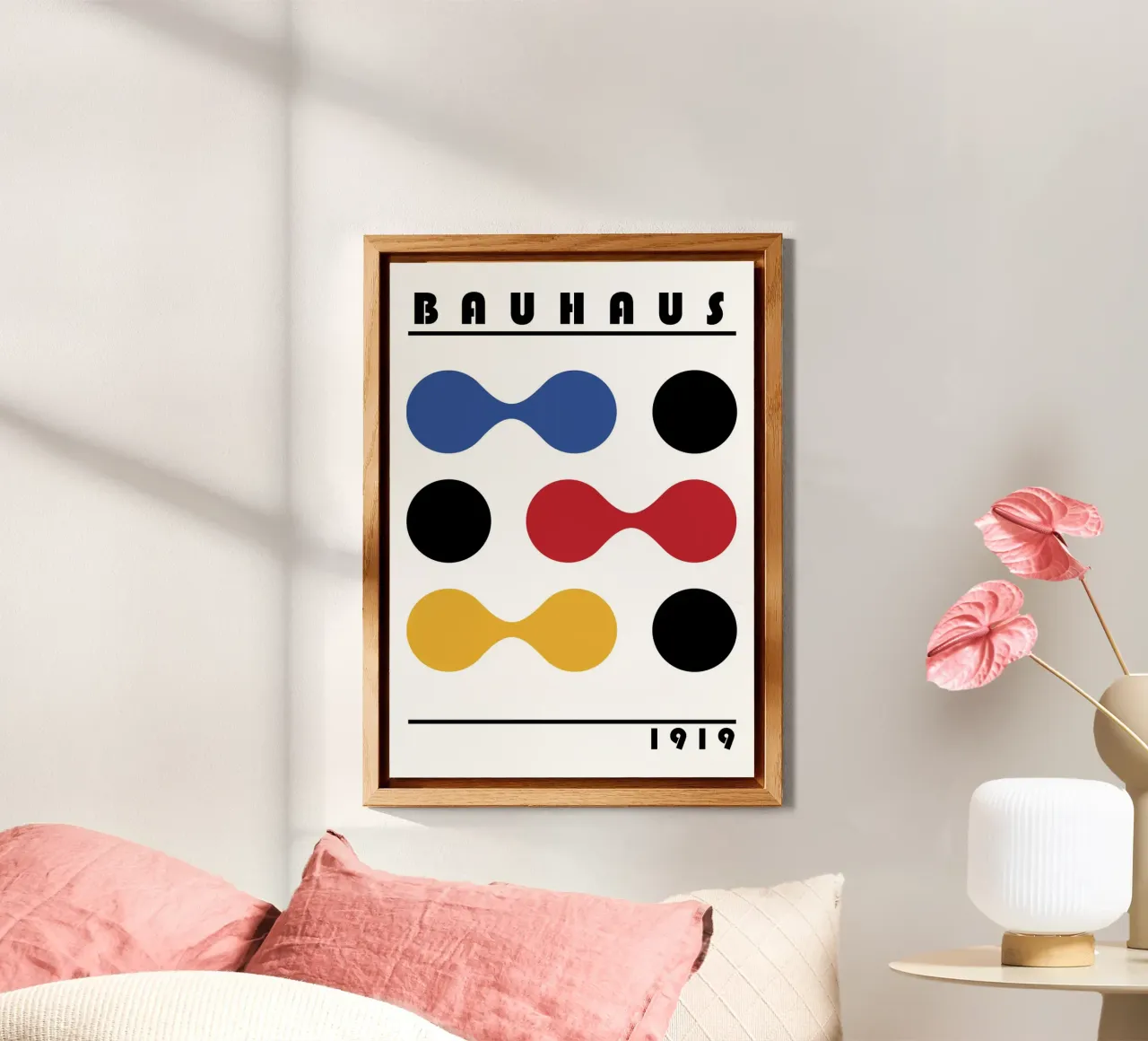 Bauhaus 1919 Forme geometriche Stampa a colori pannello forex da NorwesClub