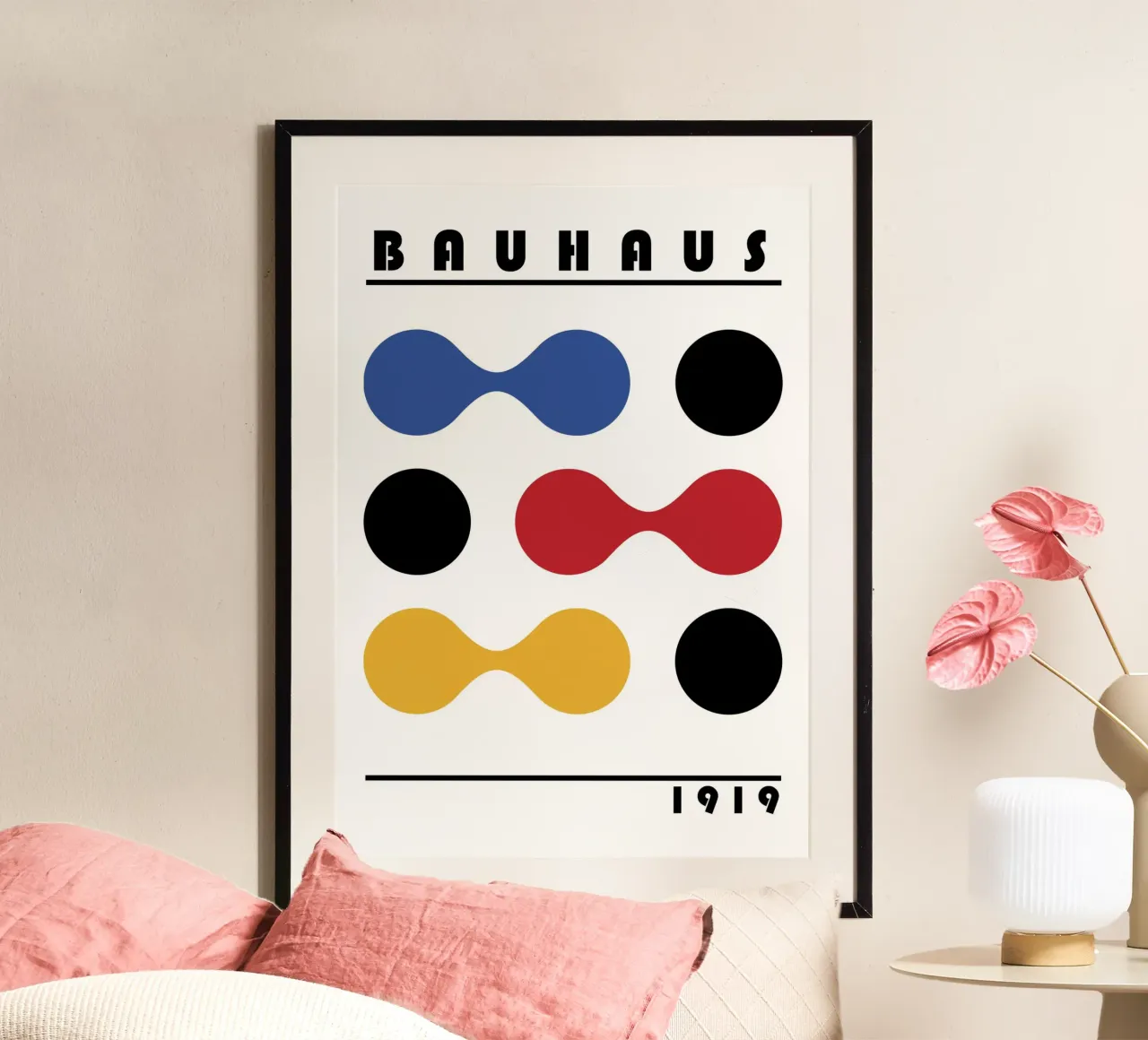 Impresión en color de formas geométricas Bauhaus 1919 hahnemühle de NorwesClub