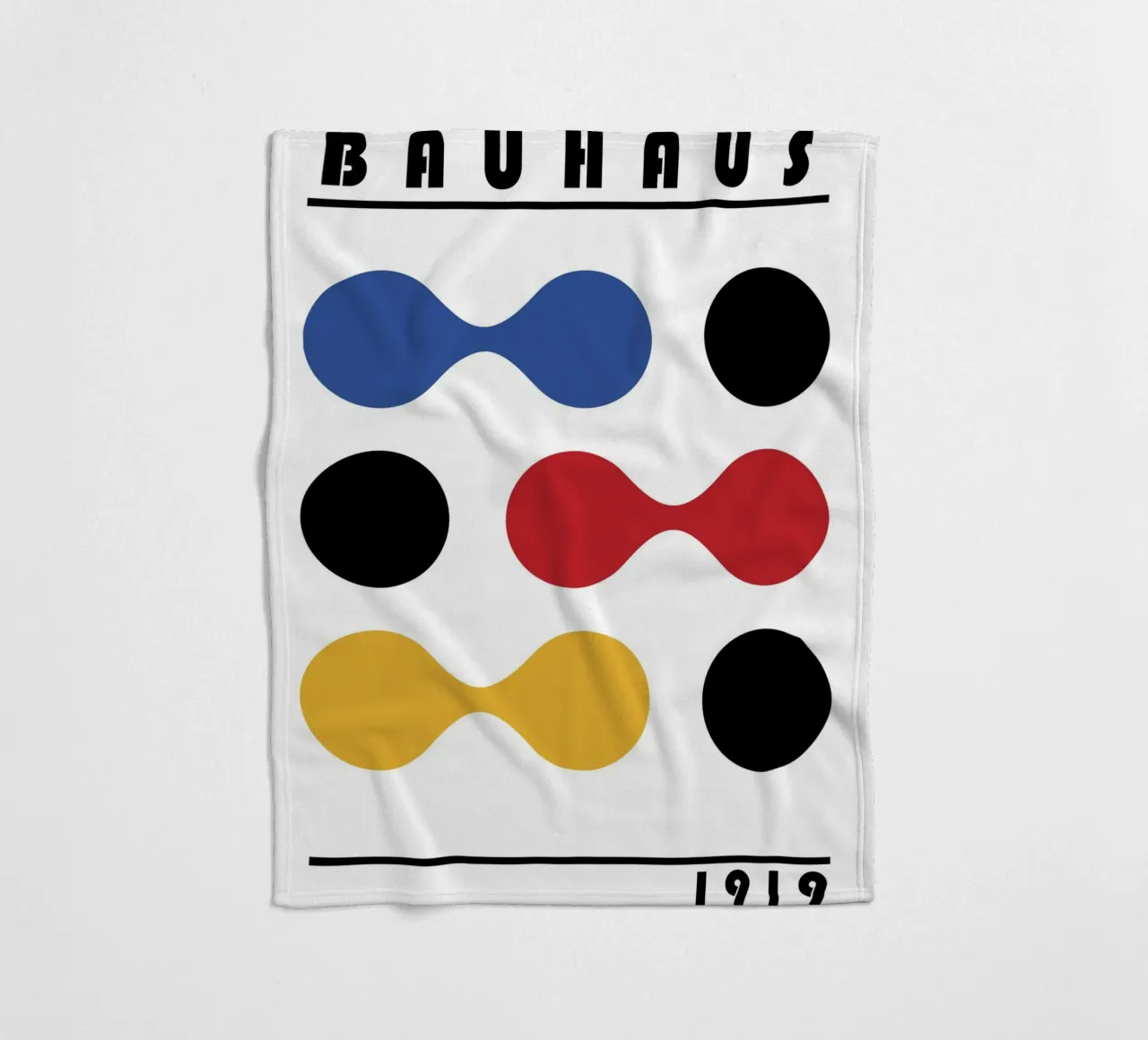 Bauhaus 1919 Forme geometriche Stampa a colori coperta in pile da NorwesClub