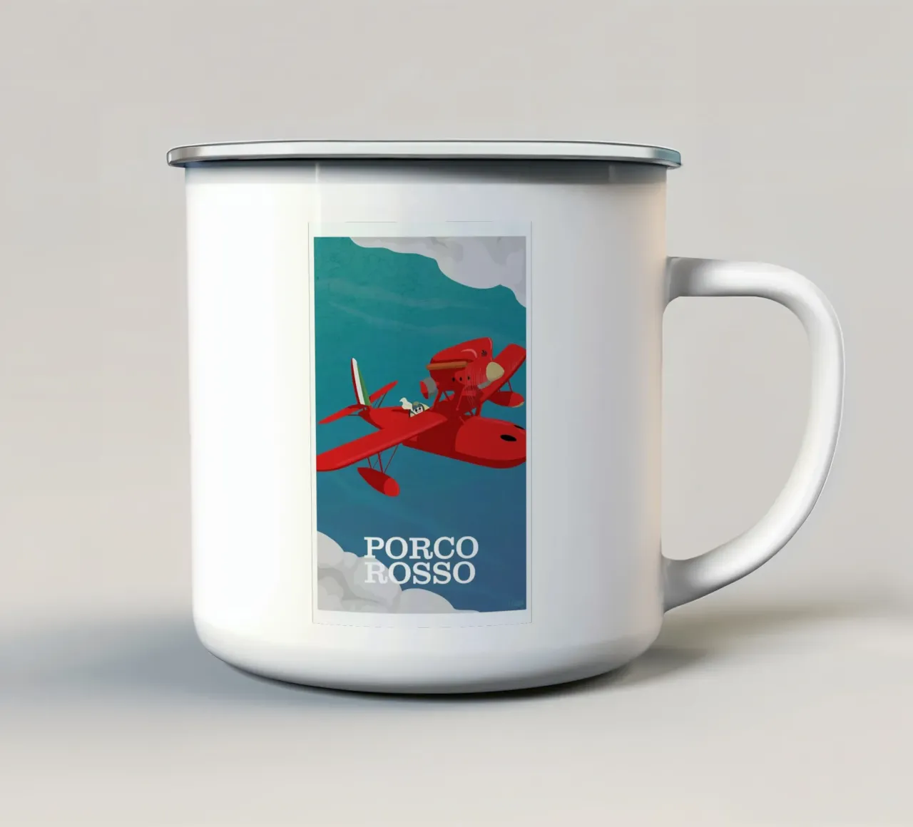 Porco Rosso tazza in smalto da Gallery Print and Art Limited