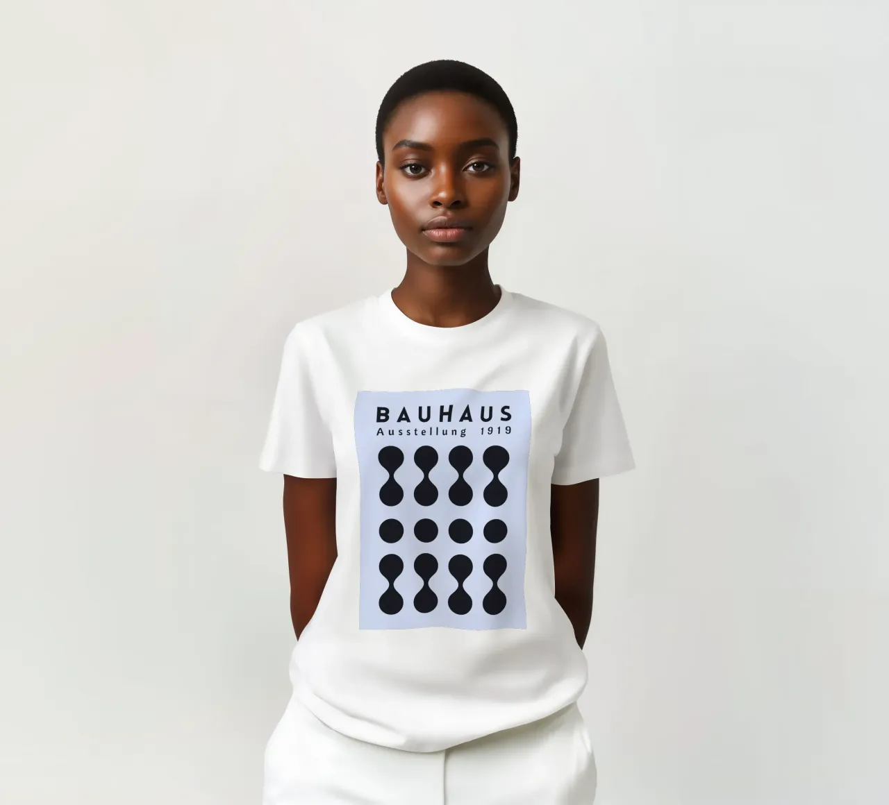 Bauhaus 1919 Mostra Forme geometriche Blu t-shirt da NorwesClub