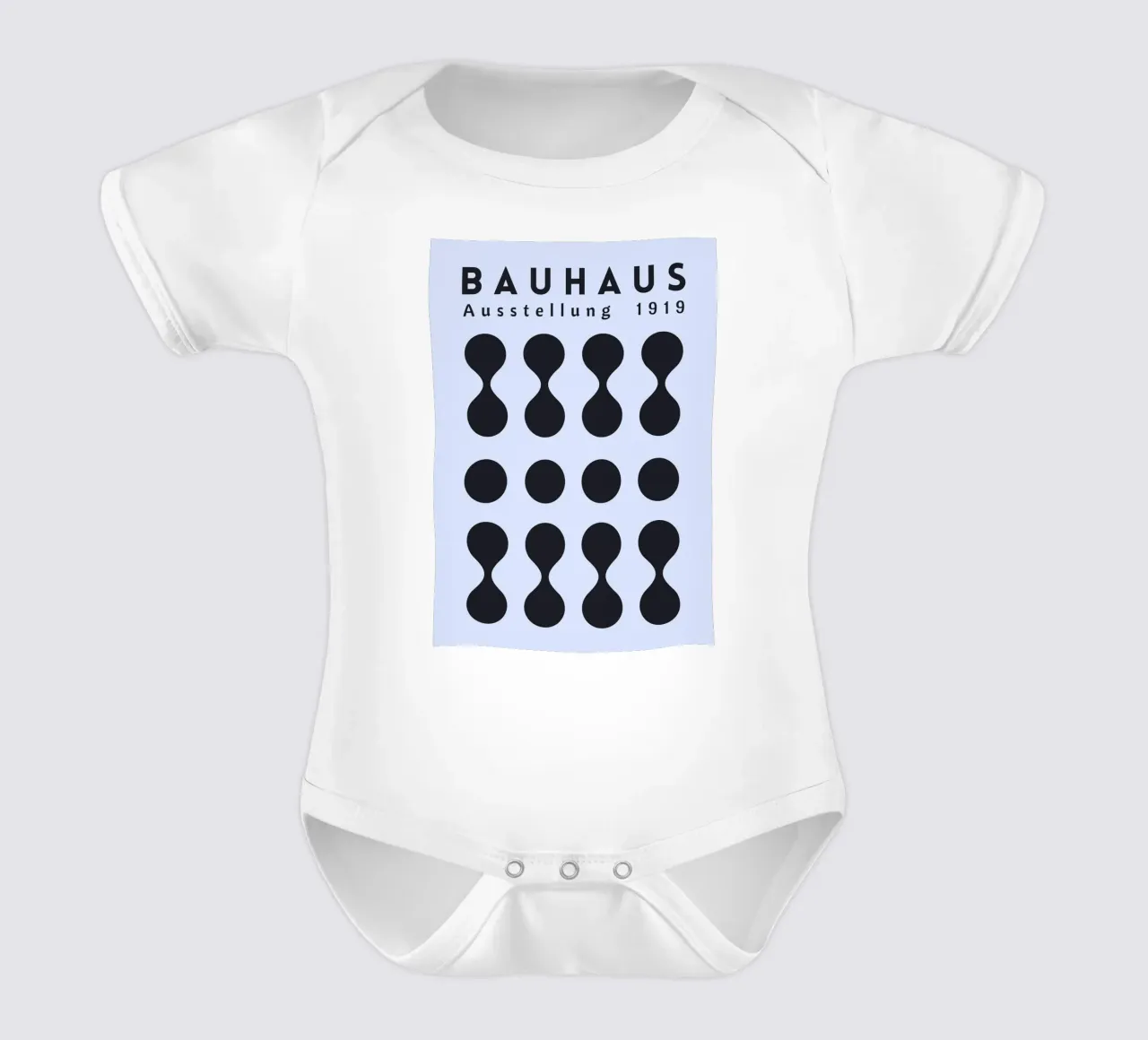 Bauhaus 1919 Mostra Forme geometriche Blu body neonato maniche corte da NorwesClub