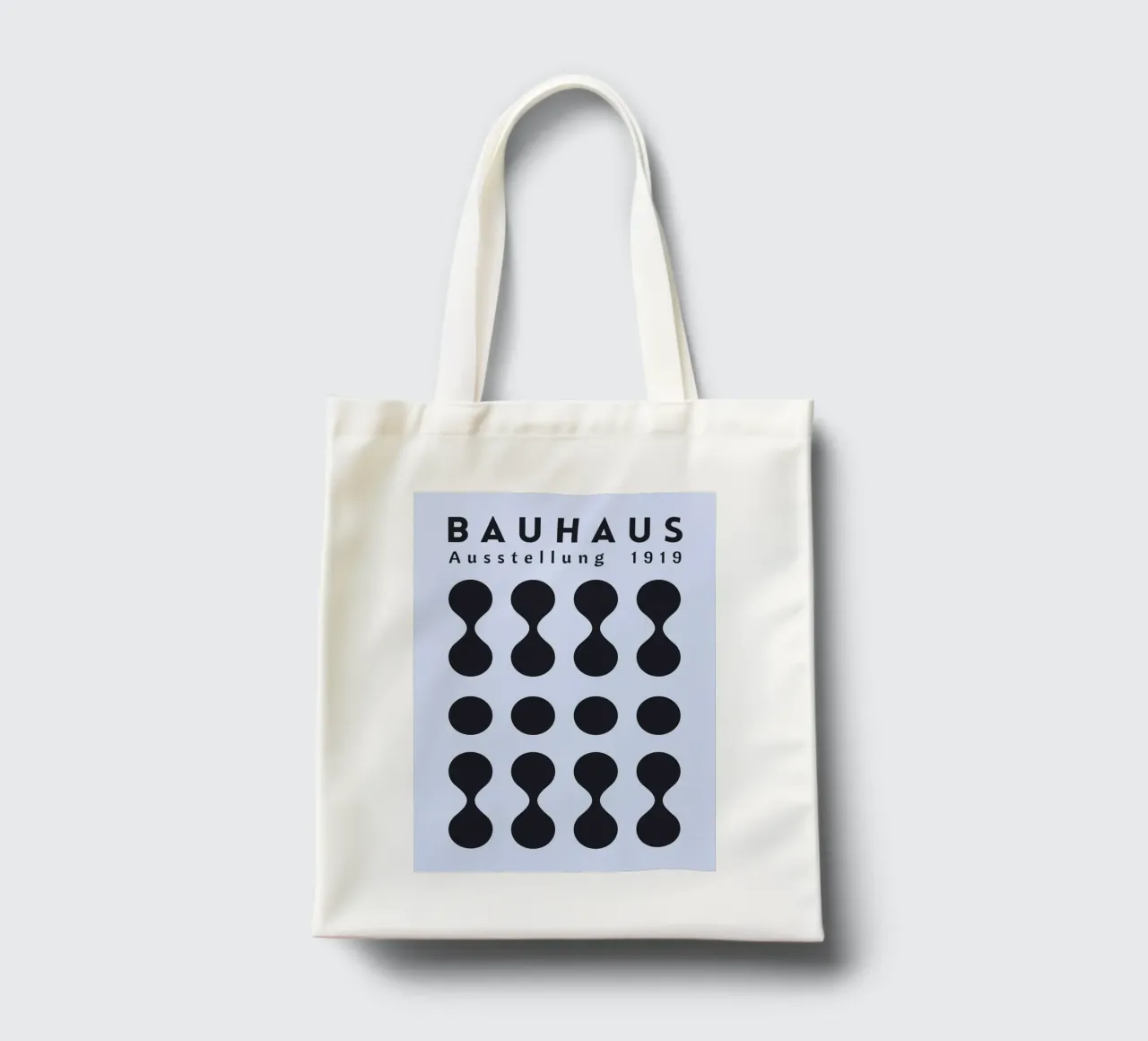 Bauhaus 1919 Mostra Forme geometriche Blu borsa in juta da NorwesClub
