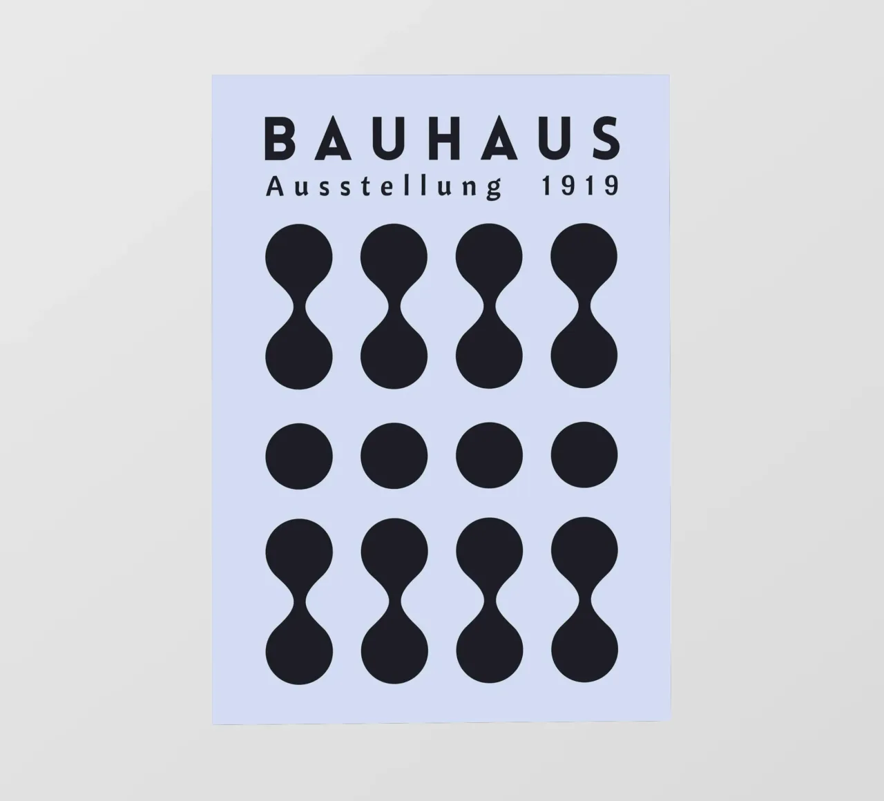 Bauhaus 1919 Mostra Forme geometriche Blu pellicola backlit da NorwesClub
