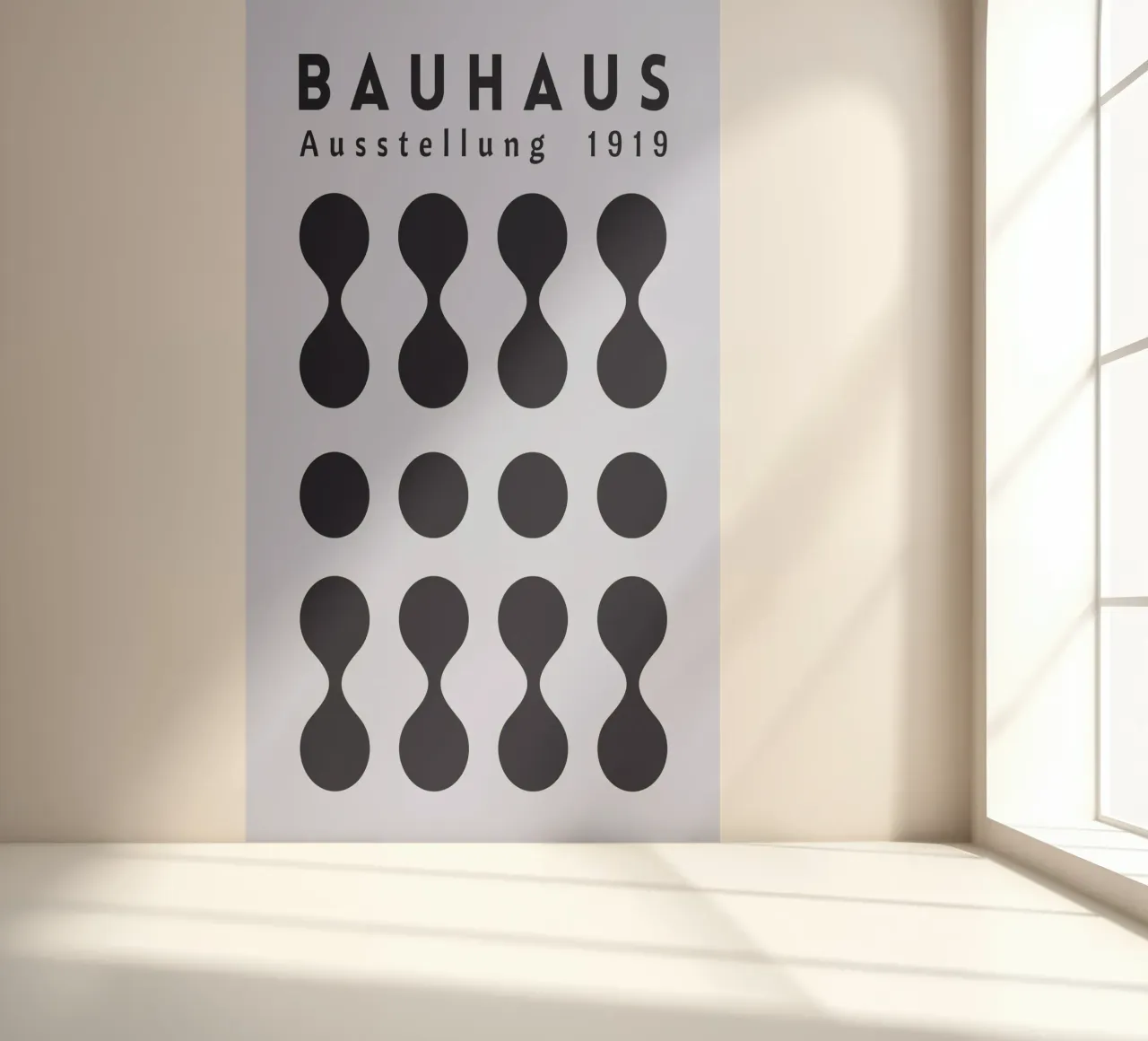 Exposition Bauhaus 1919 Formes géométriques Bleu papier peint photo de NorwesClub