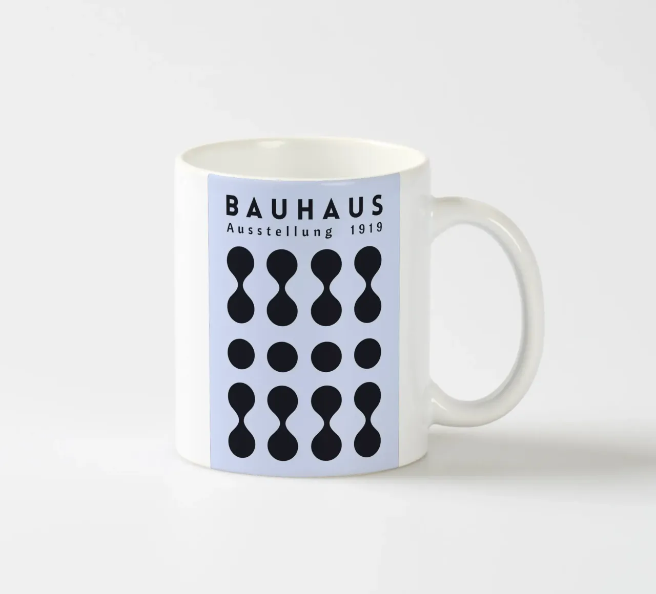 Bauhaus 1919 Mostra Forme geometriche Blu tazza in ceramica da NorwesClub
