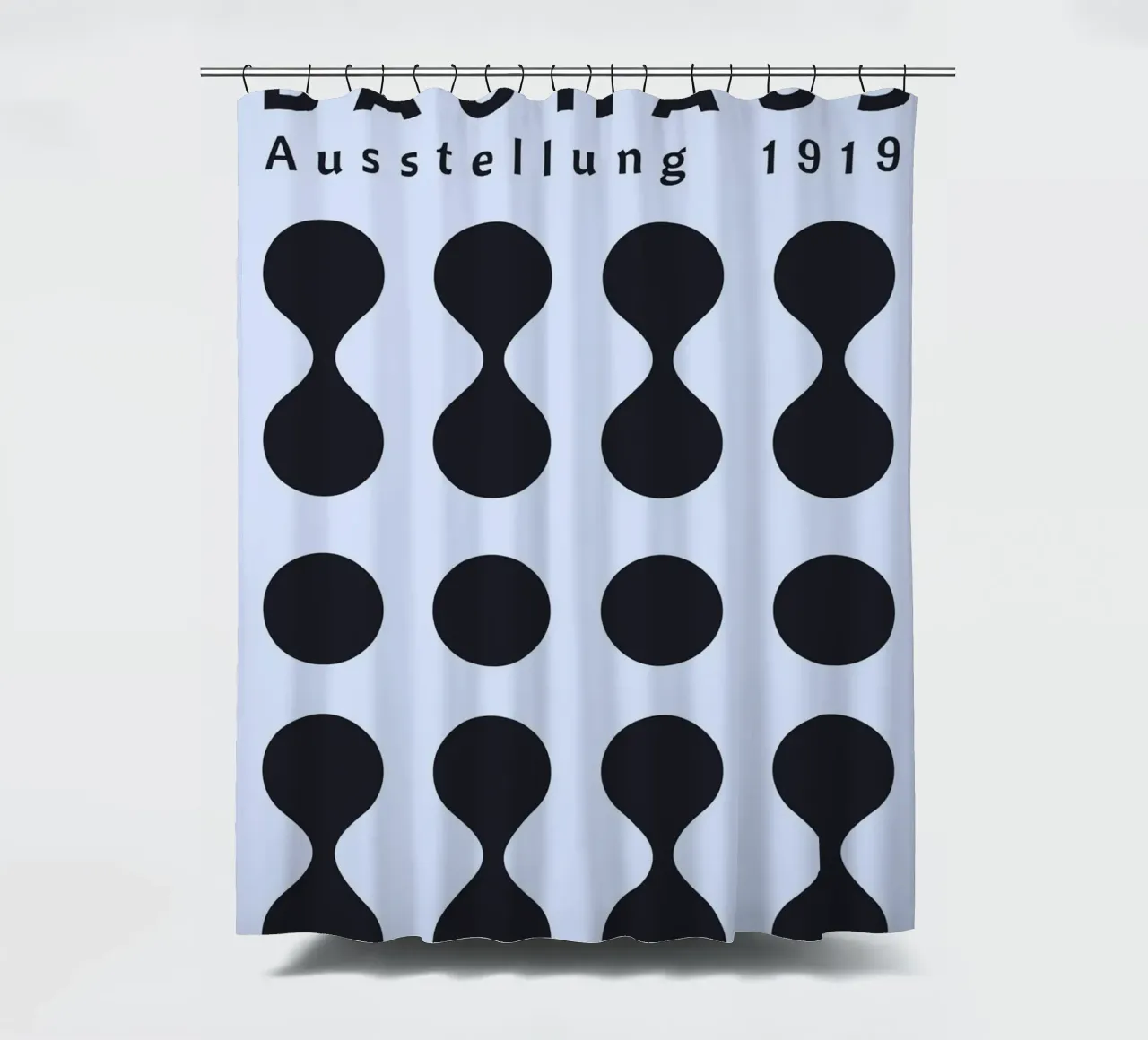 Bauhaus 1919 Mostra Forme geometriche Blu tenda da doccia da NorwesClub