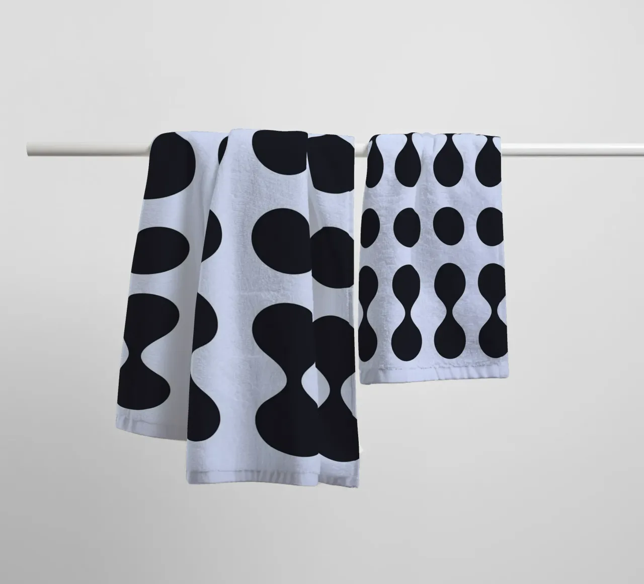 Bauhaus 1919 Mostra Forme geometriche Blu asciugamano da bagno da NorwesClub