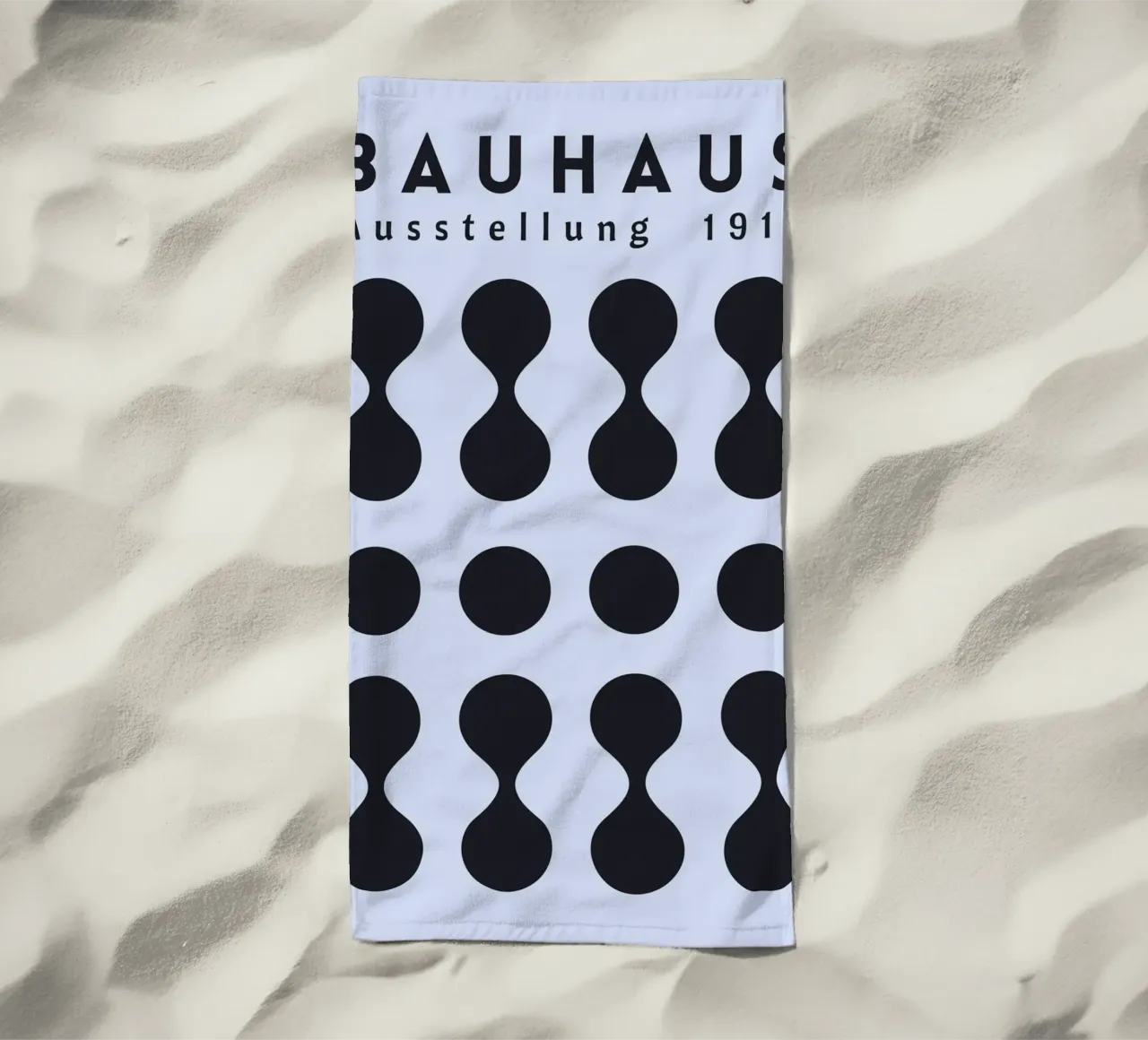 Bauhaus 1919 Mostra Forme geometriche Blu telo mare da NorwesClub