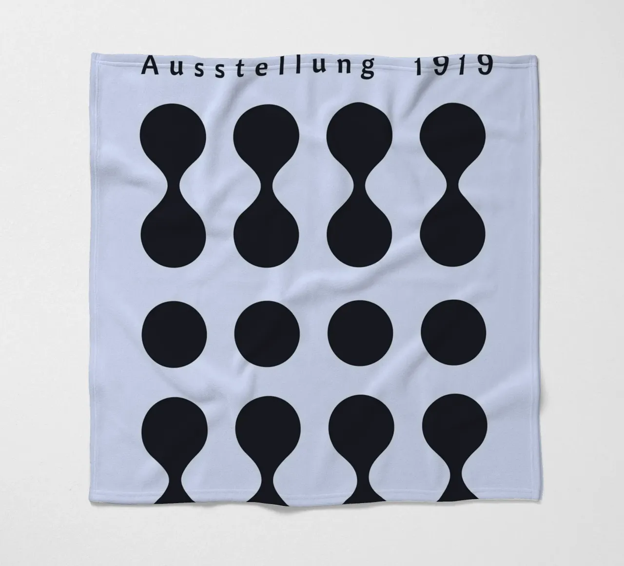 Bauhaus 1919 Mostra Forme geometriche Blu coperta in pile da NorwesClub