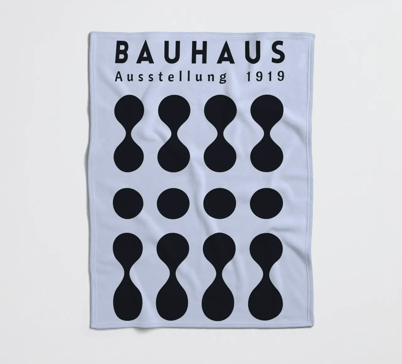 Bauhaus 1919 Mostra Forme geometriche Blu coperta in pile da NorwesClub