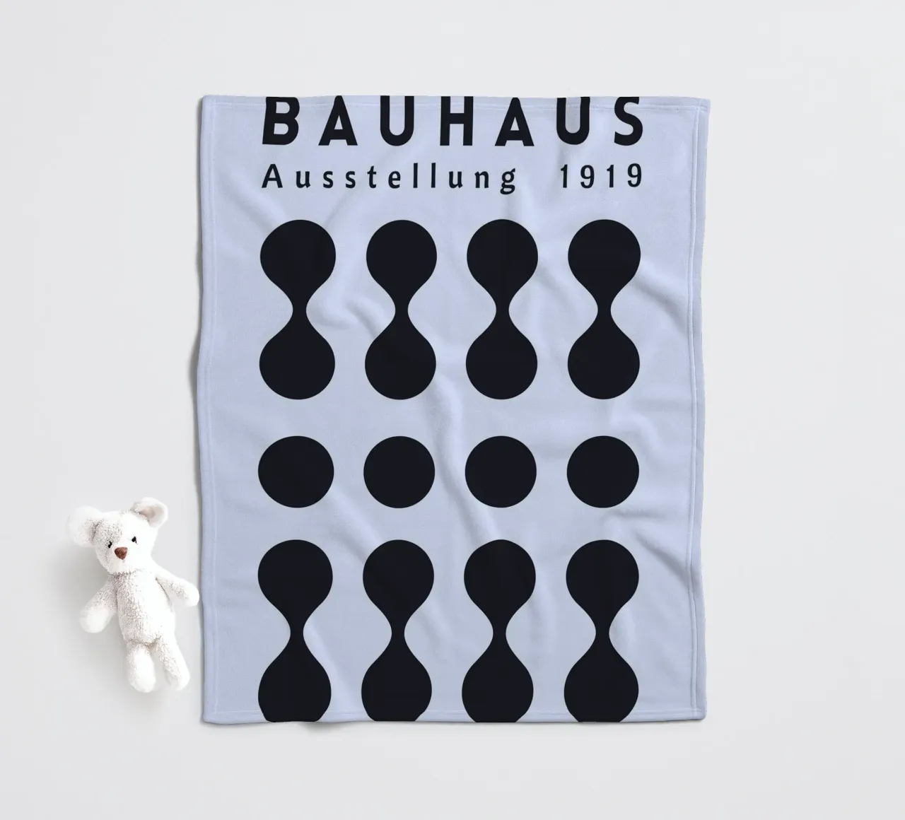 Bauhaus 1919 Mostra Forme geometriche Blu coperta in pile da NorwesClub