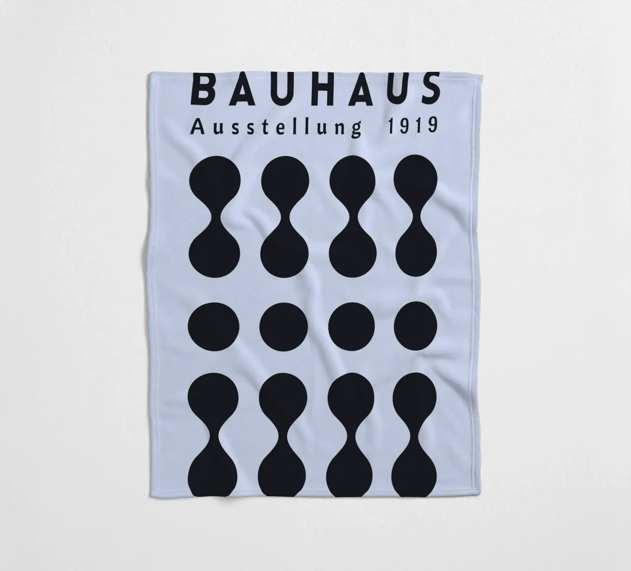 Bauhaus 1919 Mostra Forme geometriche Blu coperta in pile da NorwesClub