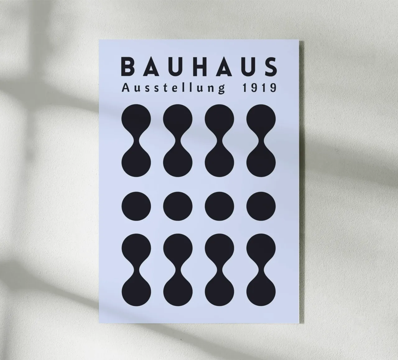 Bauhaus 1919 Mostra Forme geometriche Blu plexiglass da NorwesClub