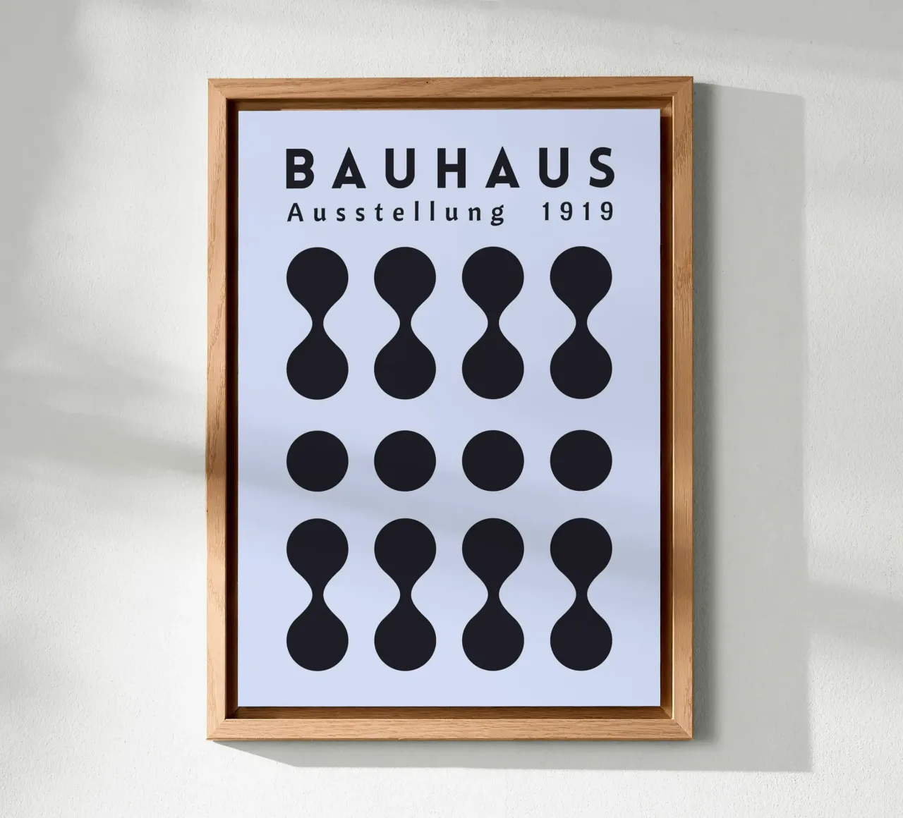 Bauhaus 1919 Mostra Forme geometriche Blu alluminio dibond da NorwesClub