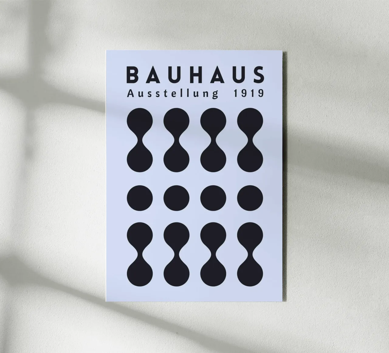 Bauhaus 1919 Mostra Forme geometriche Blu alluminio dibond da NorwesClub