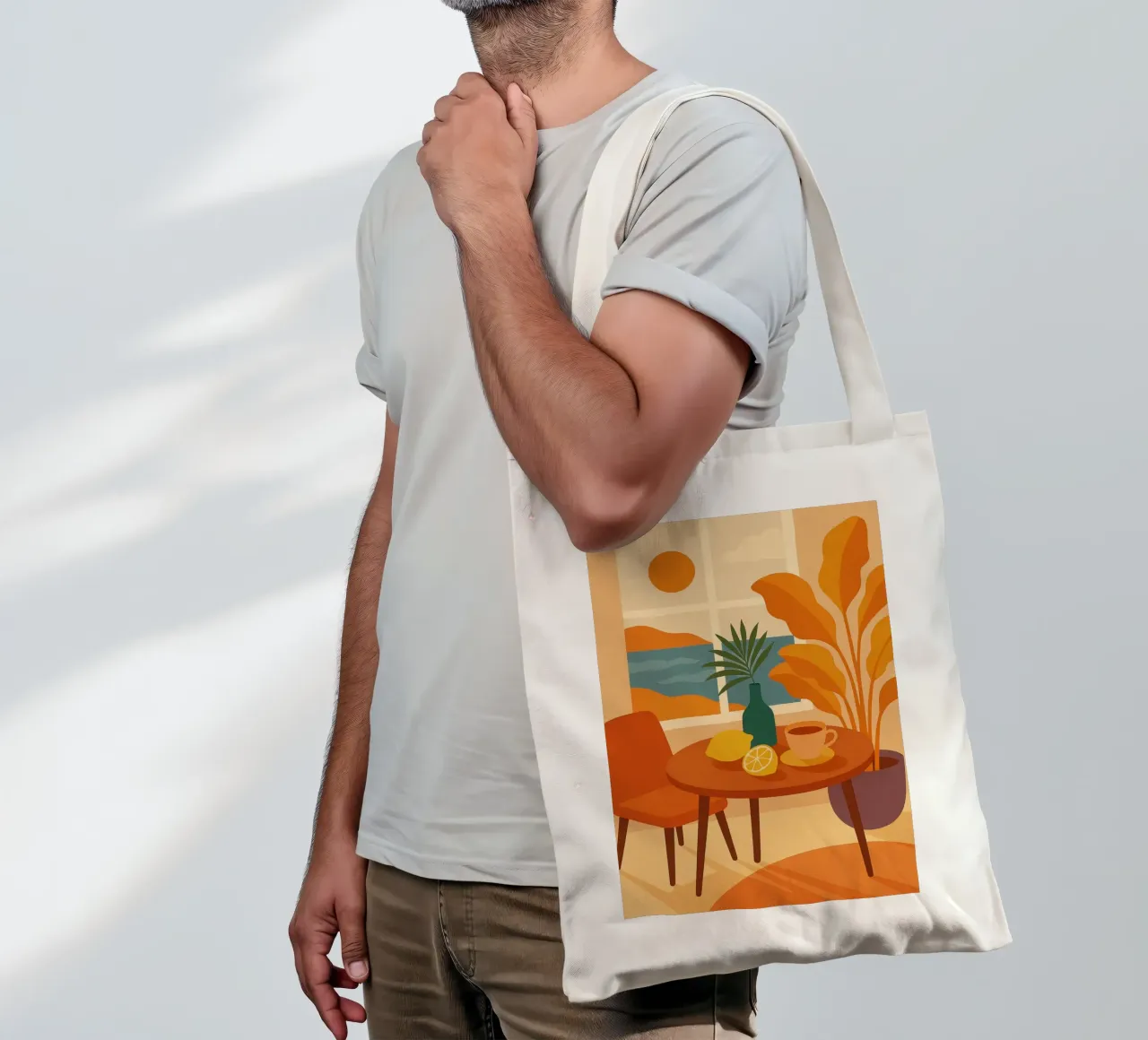 Lemon & Light borsa in juta da Studio M