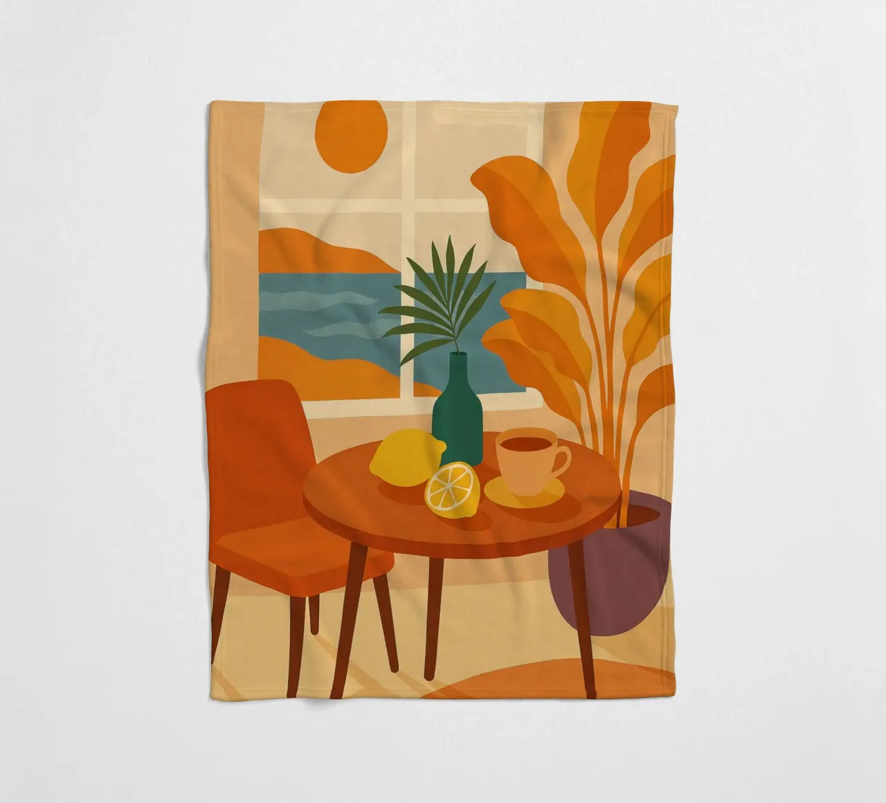 Lemon & Light coperta in pile da Studio M