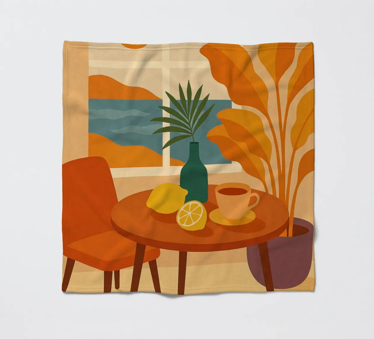 Lemon & Light coperta in pile da Studio M