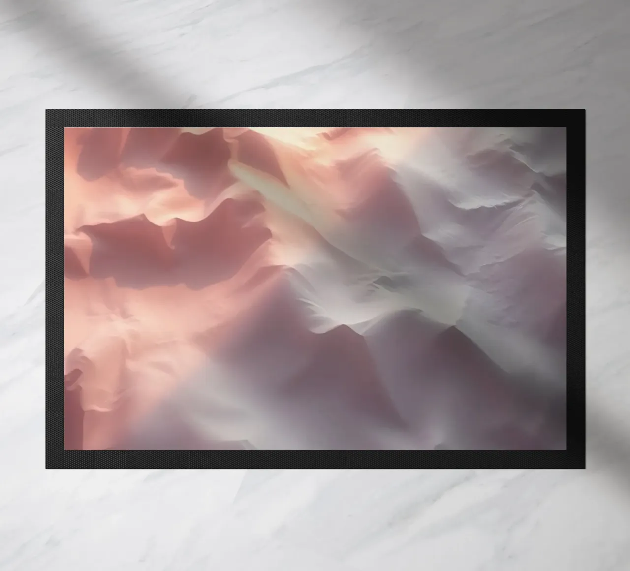Abstract textured background in soft neutral tones doormat by DesignDoodle