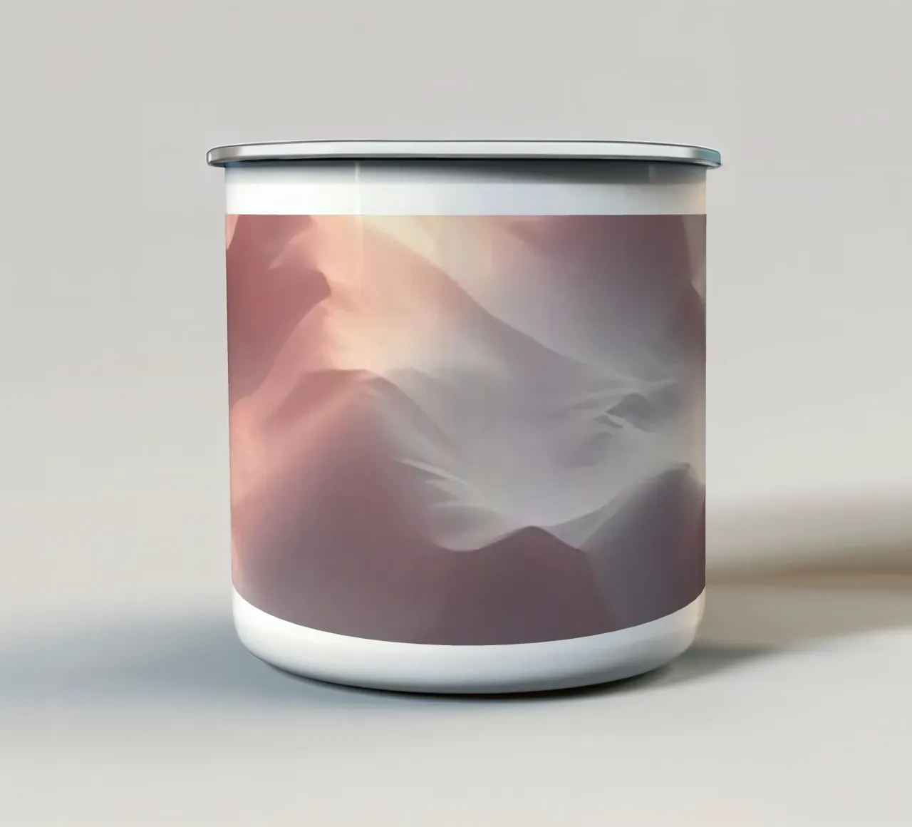 Abstract textured background in soft neutral tones enamel mug by DesignDoodle