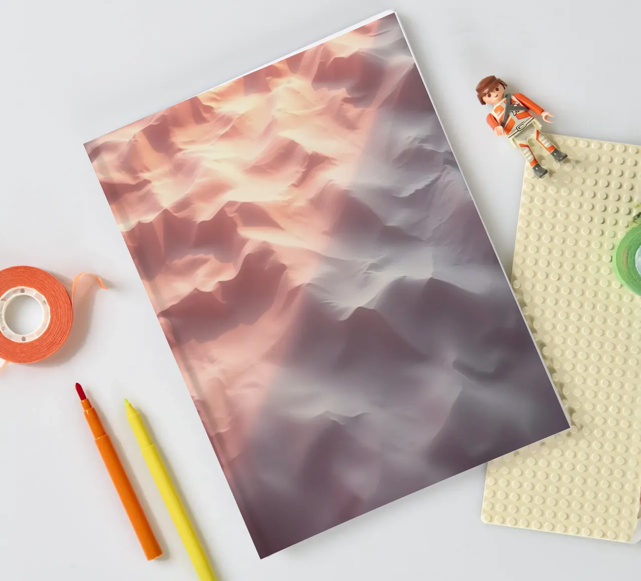 Fond texturé abstrait dans des tons neutres et doux carnet de notes de DesignDoodle