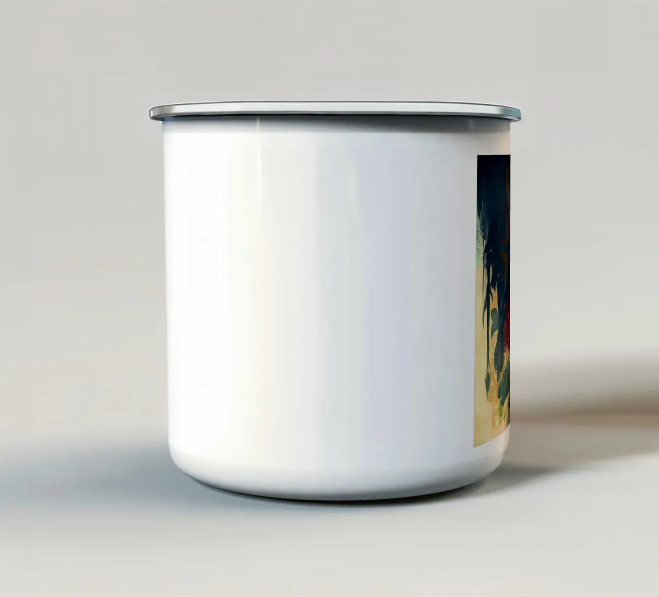 Donna asiatica potente tazza in smalto da Chromatic Fusion Studio