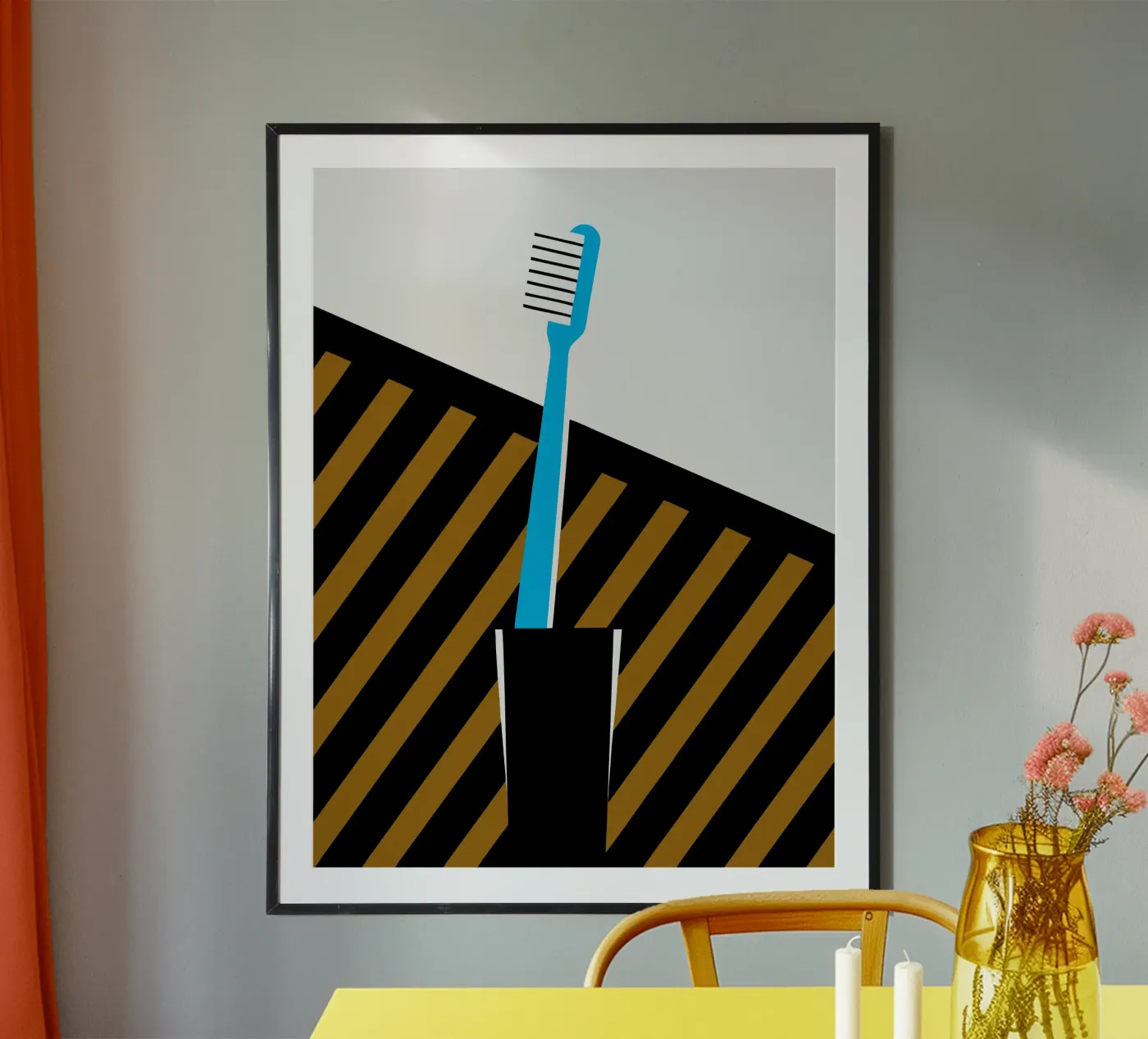 Toothbrush And Toothpaste poster by LOOK DIFFERENT