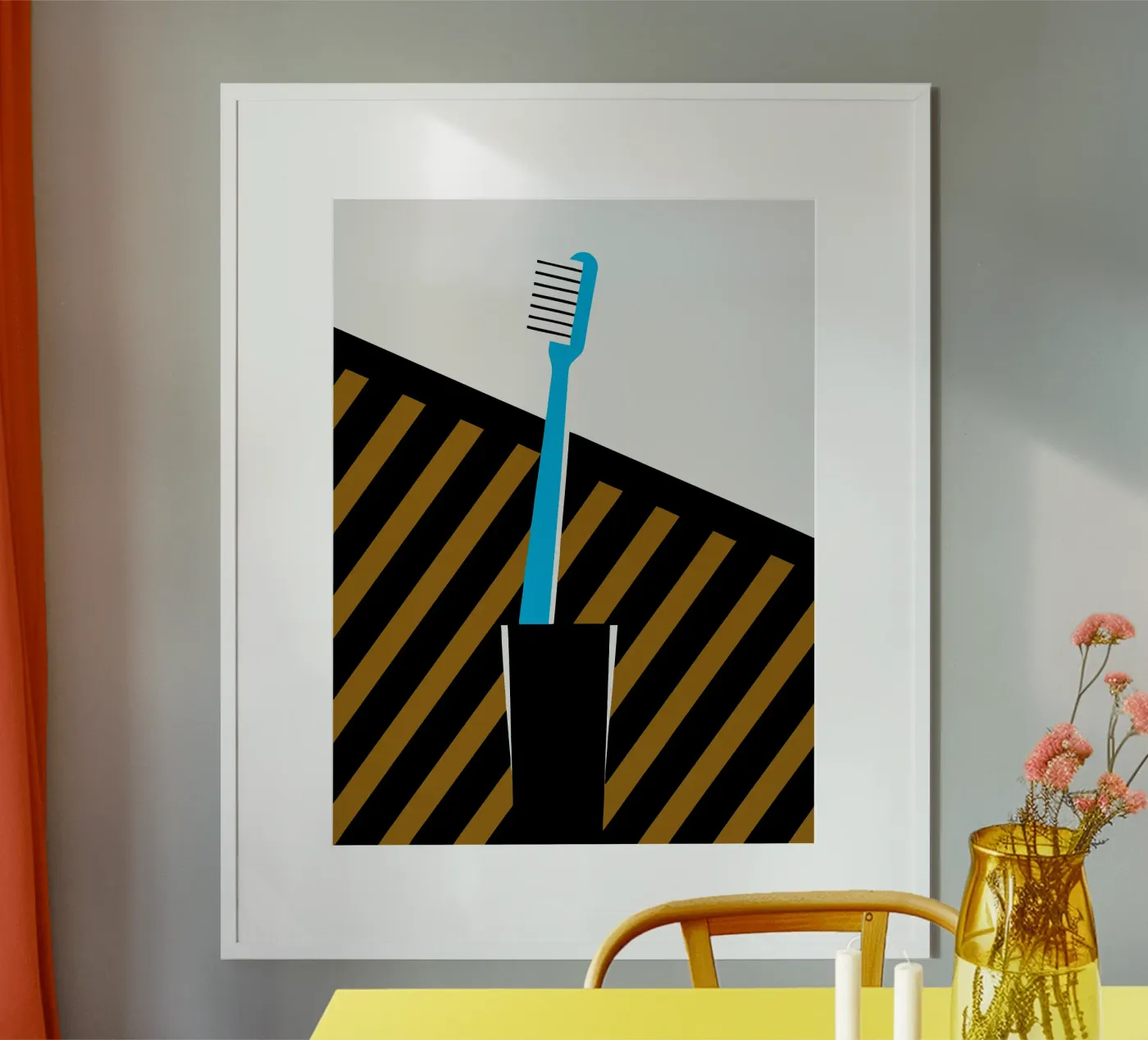Toothbrush And Toothpaste poster by LOOK DIFFERENT