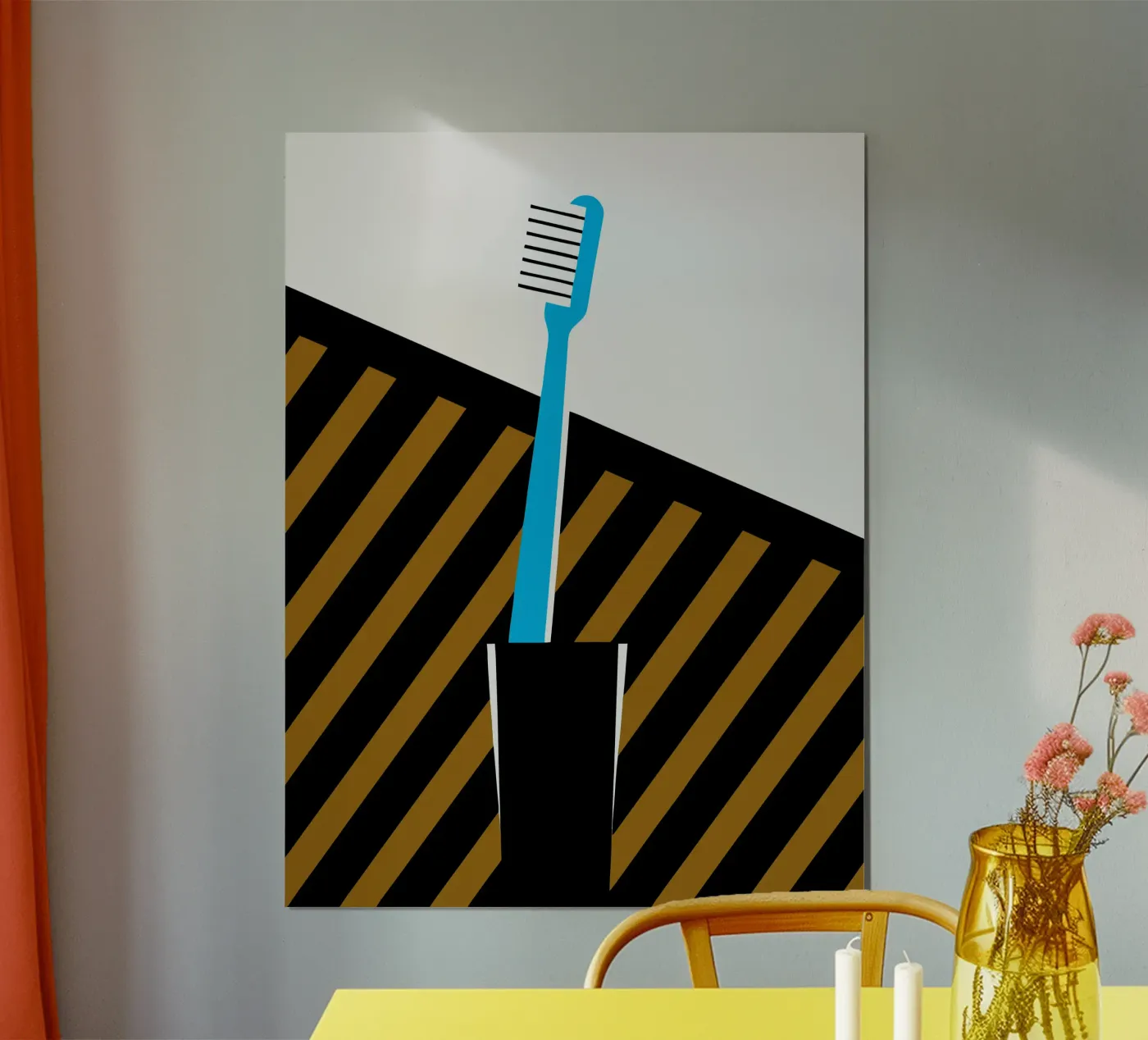 Toothbrush And Toothpaste poster by LOOK DIFFERENT