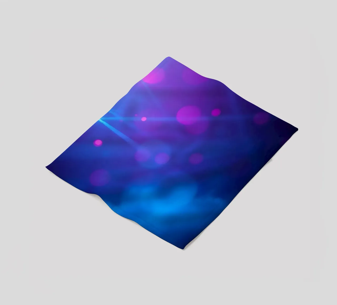 abstract design with blue and pink light rays fleece blanket by DesignDoodle