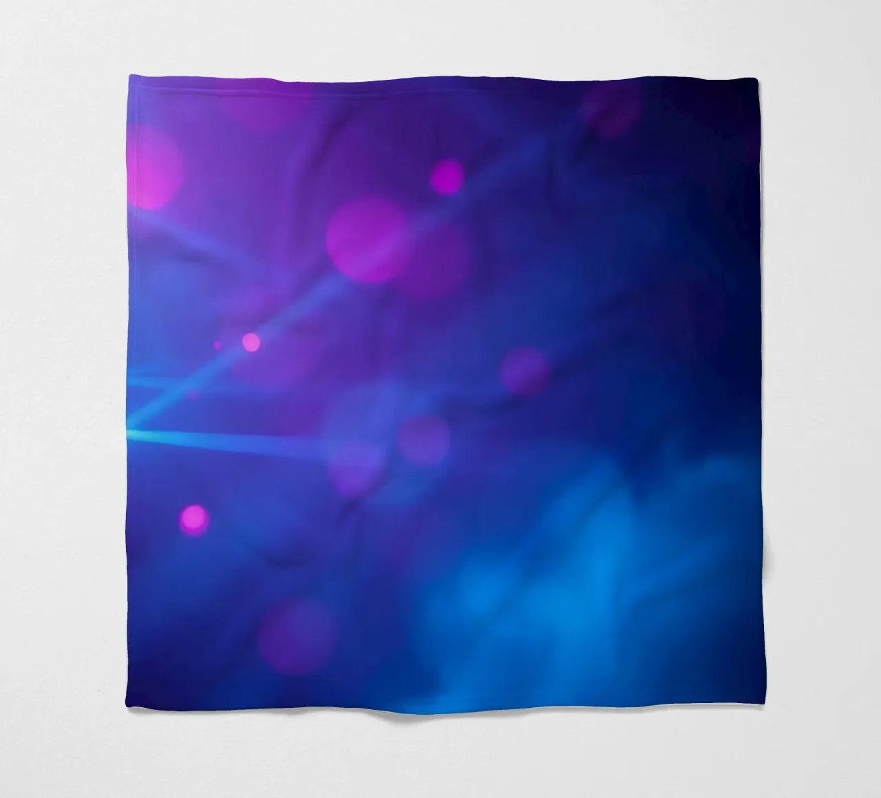abstract design with blue and pink light rays fleece blanket by DesignDoodle