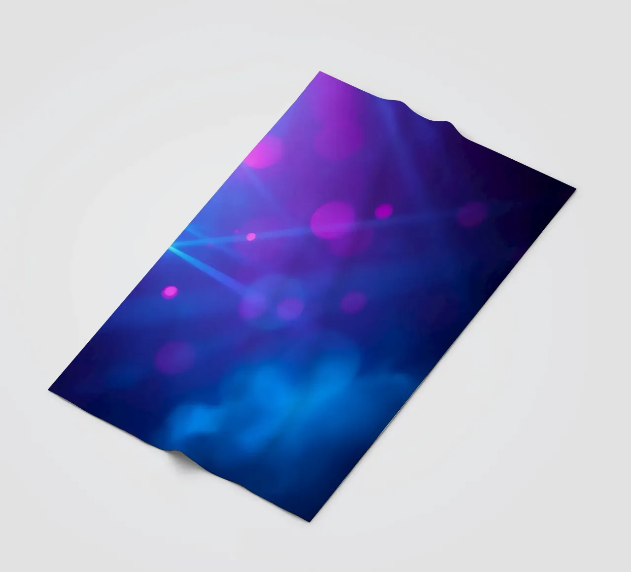 abstract design with blue and pink light rays fleece blanket by DesignDoodle