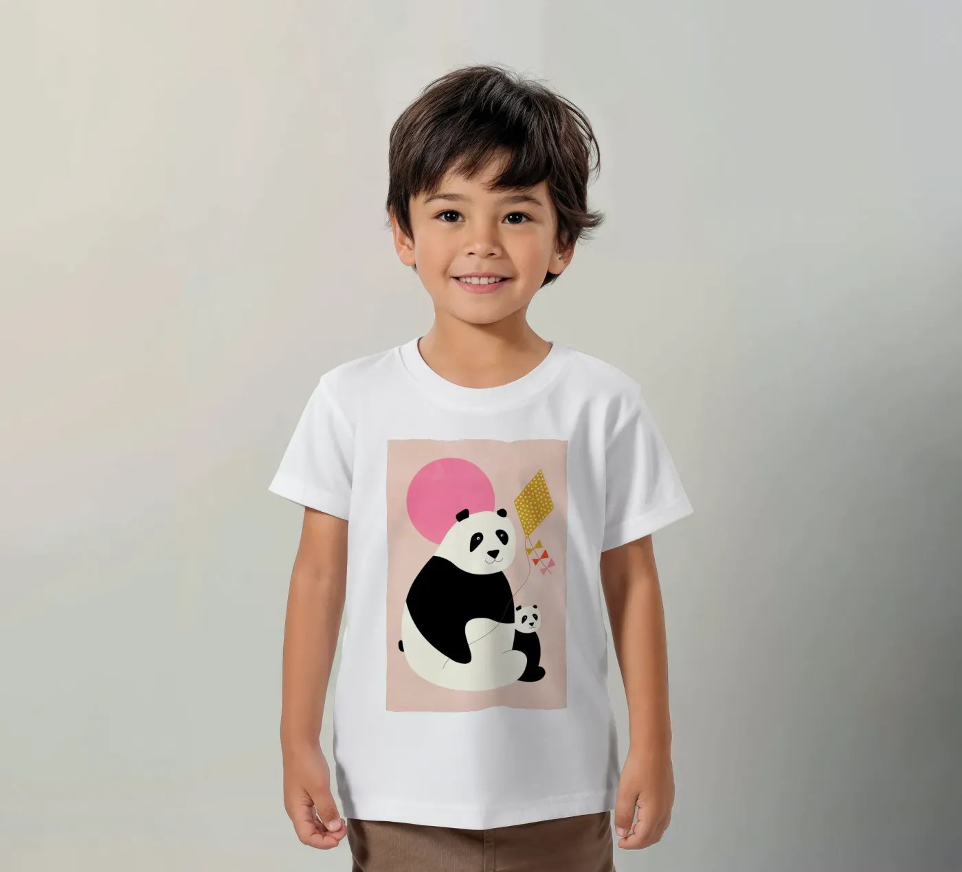 Panda Bears kinder t-shirt van Little Flourishes