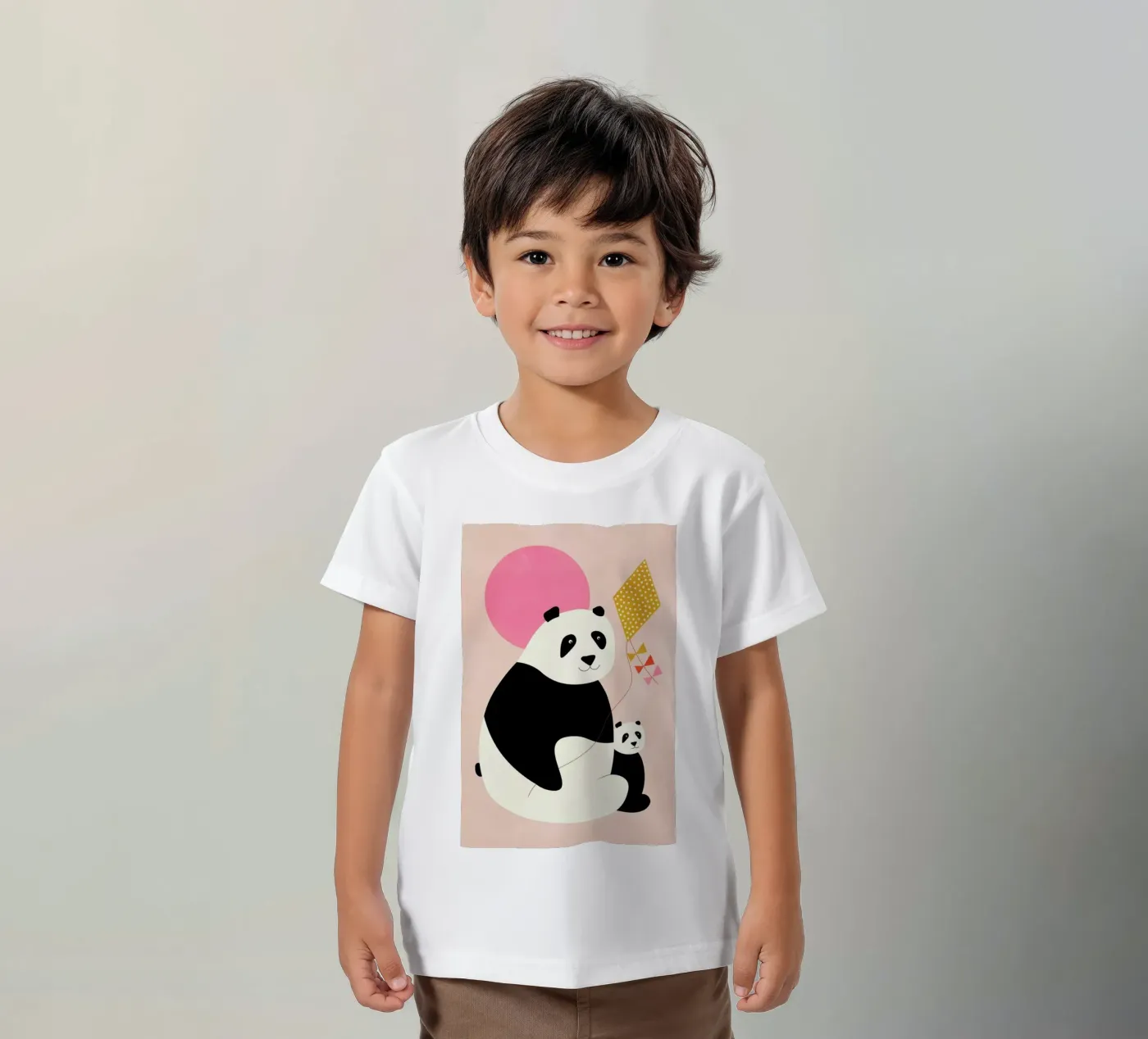 Panda Bears kinder t-shirt van Little Flourishes