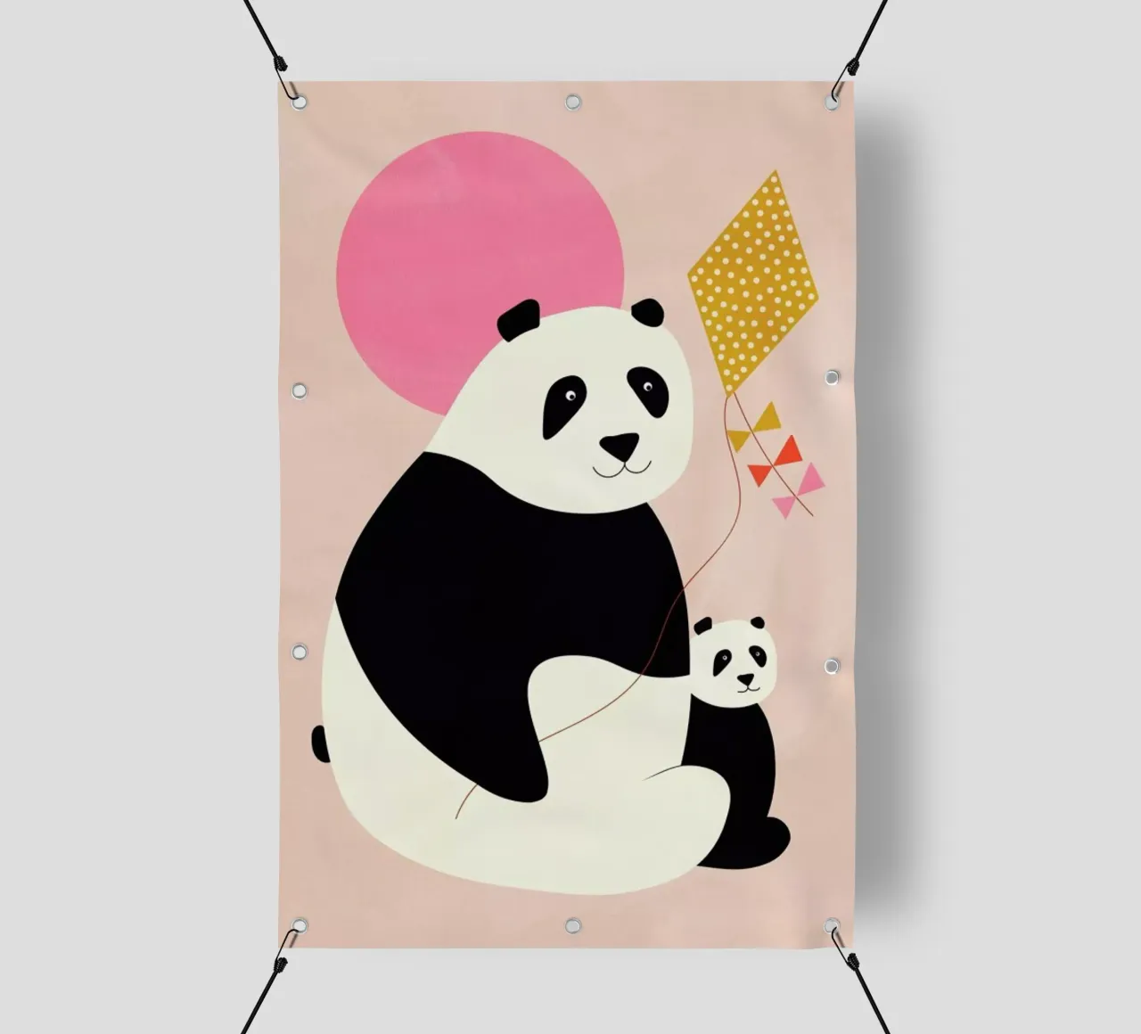 Panda Bears telo in pvc da Little Flourishes