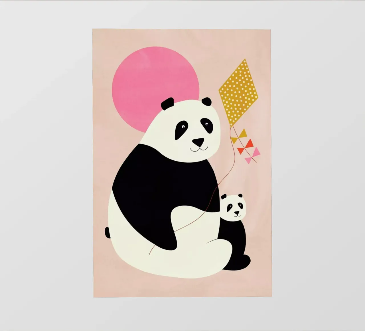 Panda Bears telo in pvc da Little Flourishes