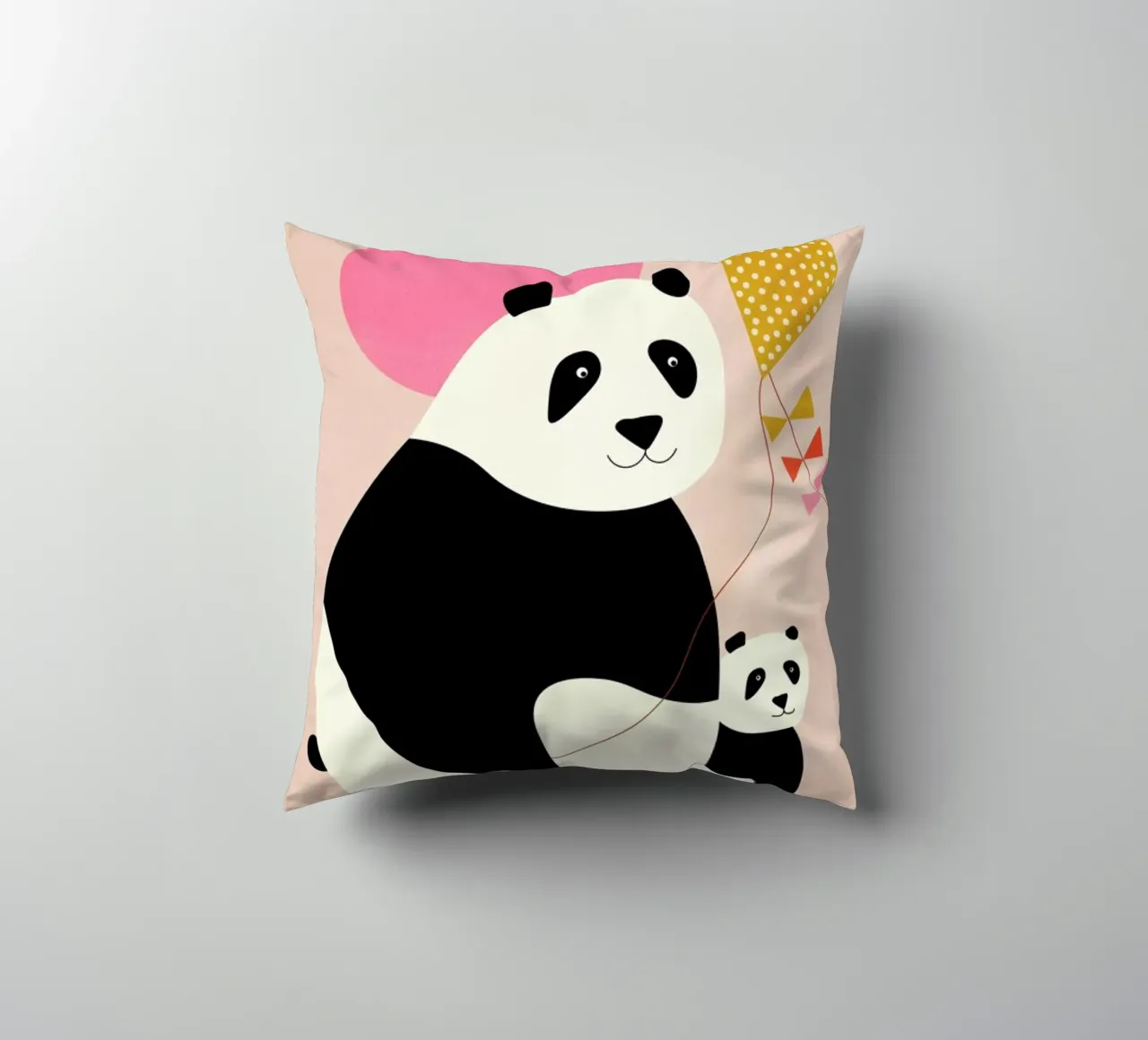 Panda Bears decorative cushion by Little Flourishes