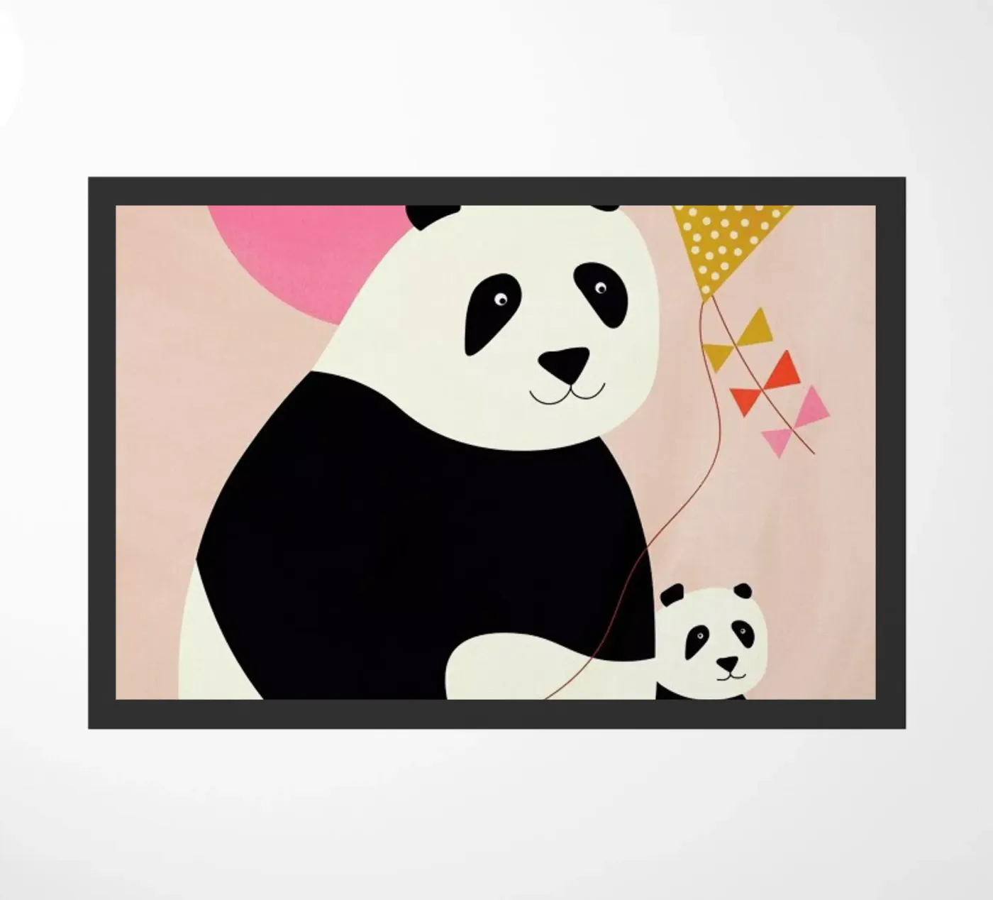 Panda Bears deurmat van Little Flourishes