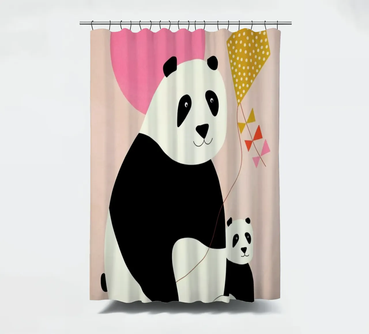 Panda Bears Duschvorhang von Little Flourishes
