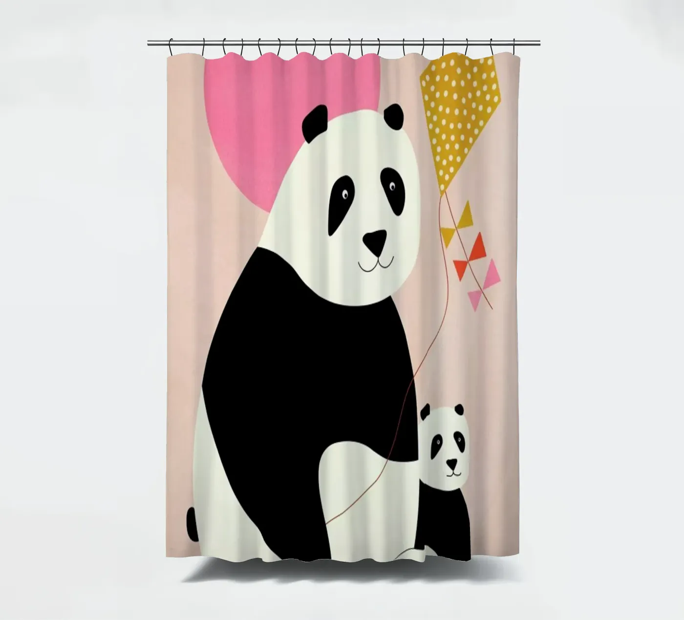 Panda Bears Duschvorhang von Little Flourishes