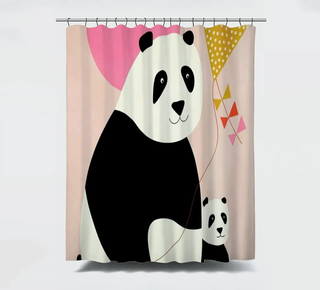 Panda Bears Duschvorhang von Little Flourishes