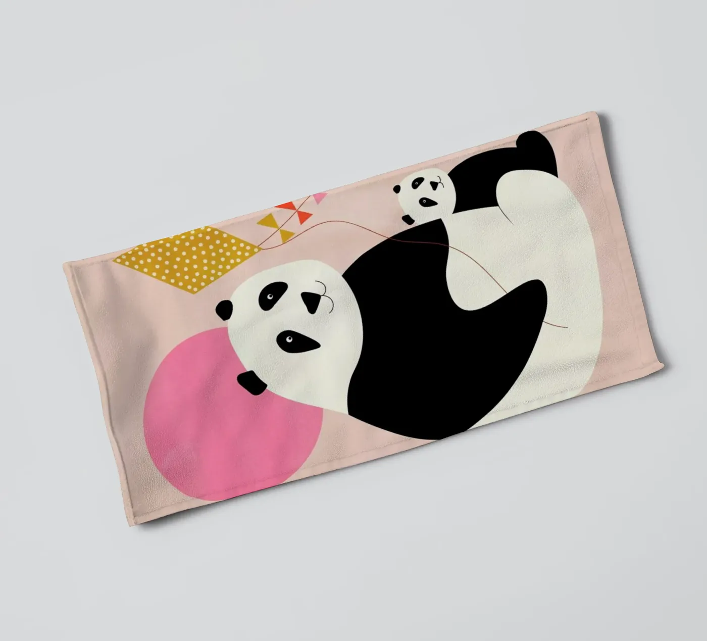 Panda Bears badhanddoek van Little Flourishes