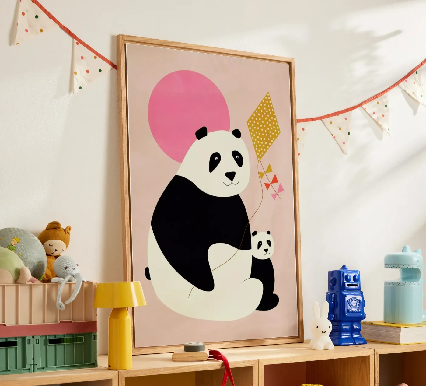 Panda Bears acryl van Little Flourishes