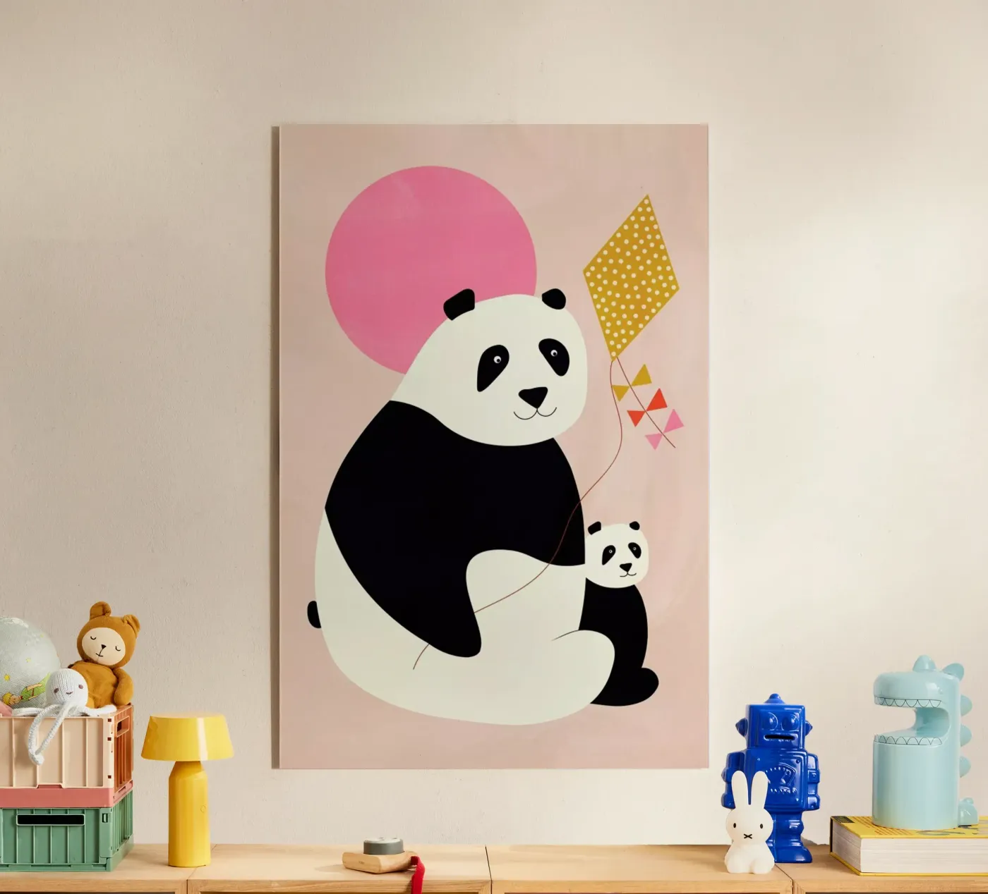 Panda Bears acryl van Little Flourishes