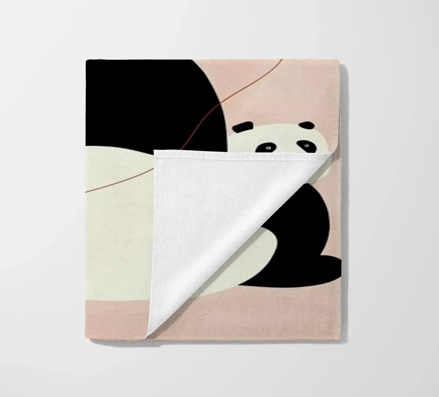 Panda Bears strandhanddoek van Little Flourishes