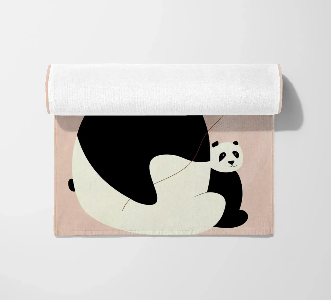 Panda Bears strandhanddoek van Little Flourishes